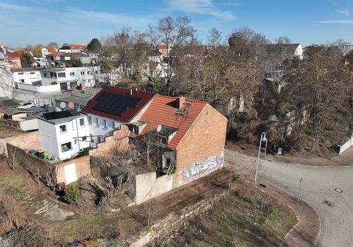 Blick auf das Reihenendhaus