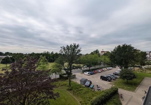 Blick vom Laubengang