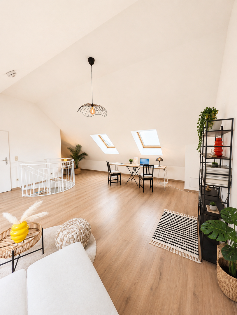 Loft mit Arbeitsbereich