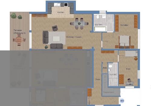 Grundriss Wohnung 3