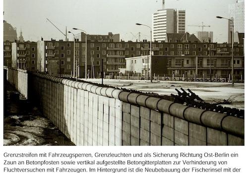 Neue Grünstraße mit Mauer 1971