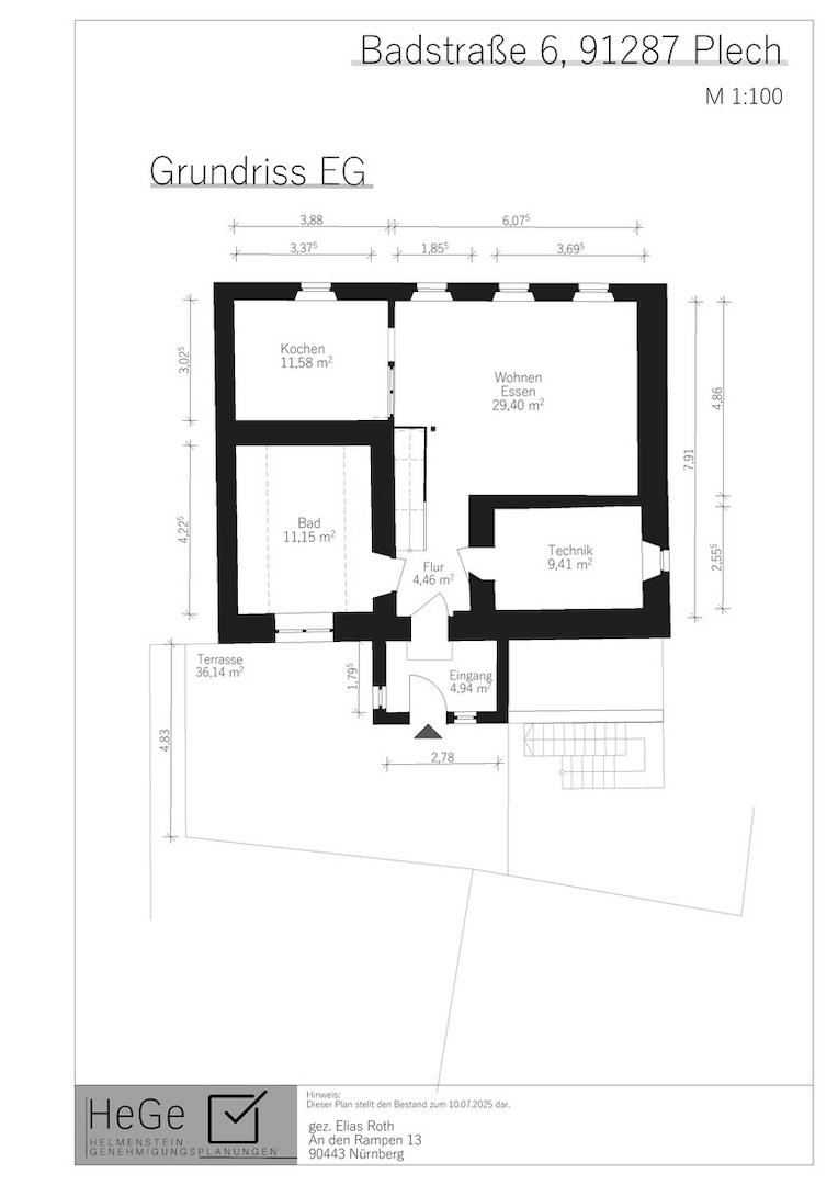 Grundriss EG Badstraße 6, 91287 Plech (Seite 1)