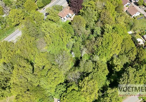 Drohnenaufnahme Grundstück Reihenhäuser