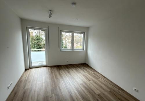 Blick zum Balkon
