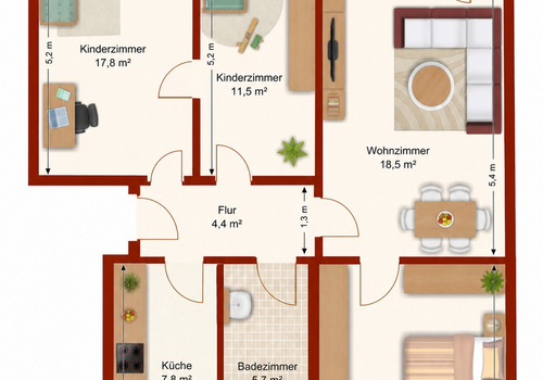 Grundriss 4-RMW