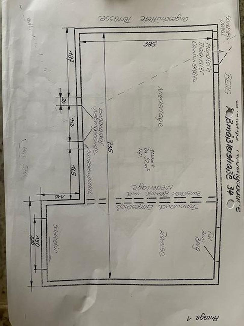 Grundriß Anbau - Werkstatt