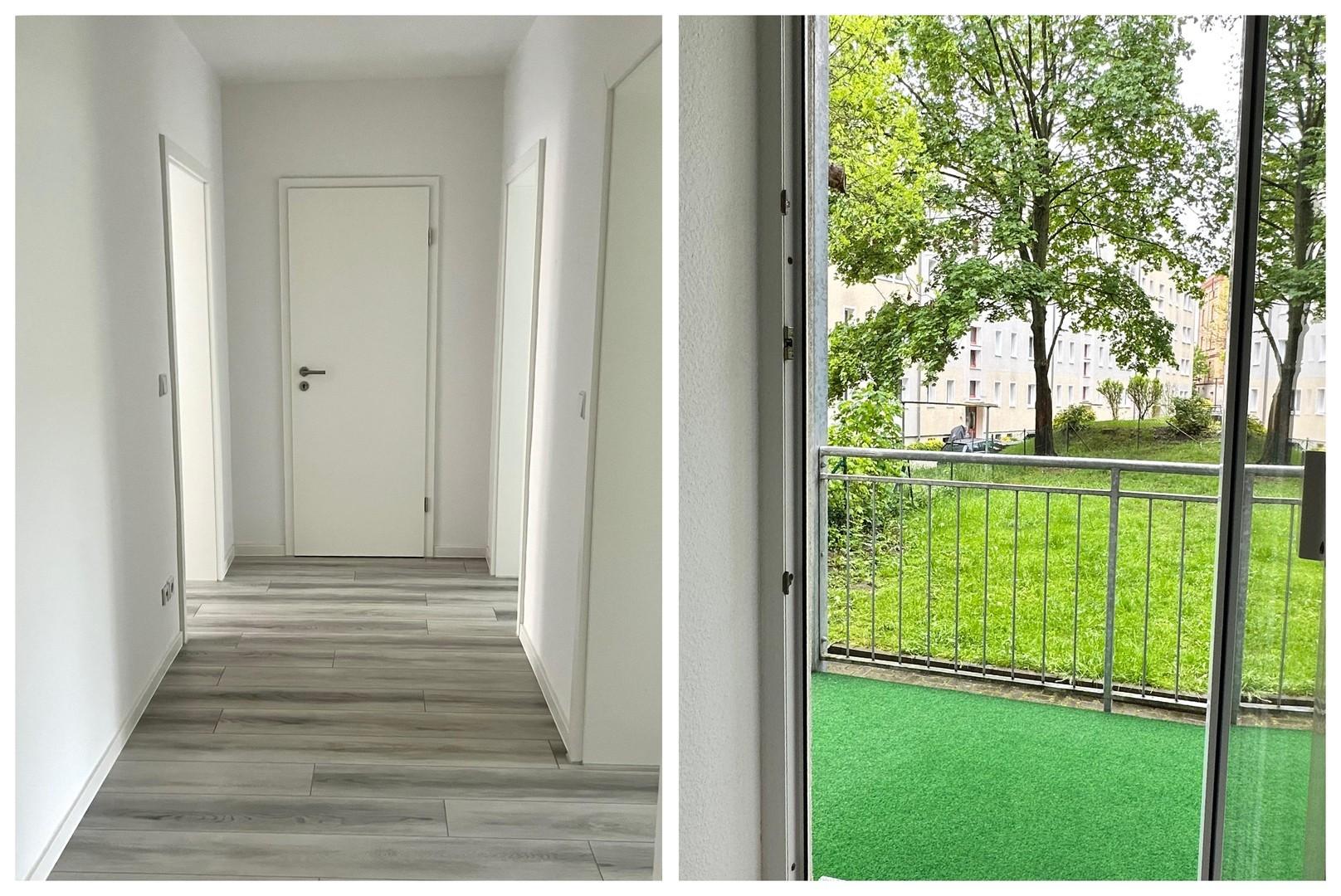 Flur und Balkon zum Garten