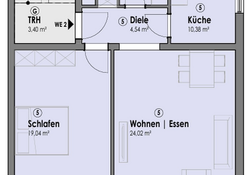 Grundriss - Wohnung 1.OG