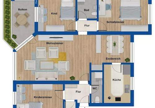 Schematischer Grundriss