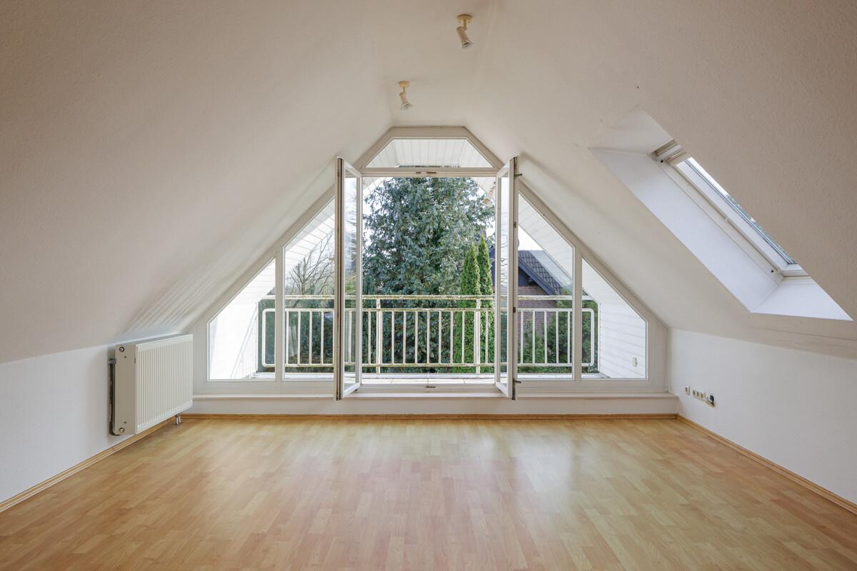 Dachgeschoss Blick auf die Loggia