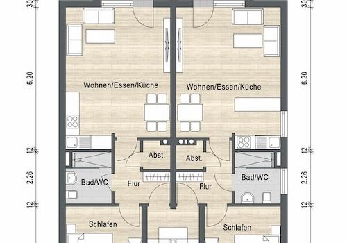 Grundriss Wohnung 1