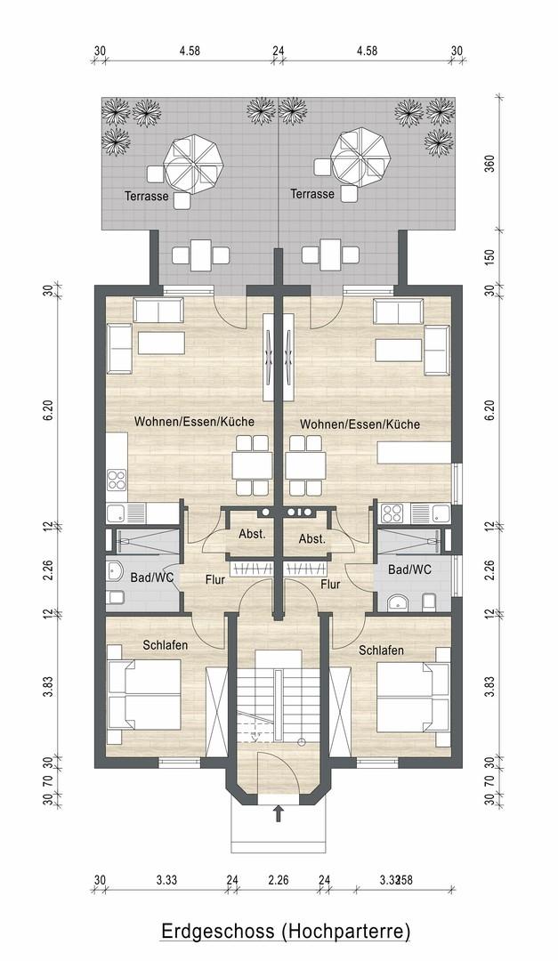 Grundriss Wohnung 1