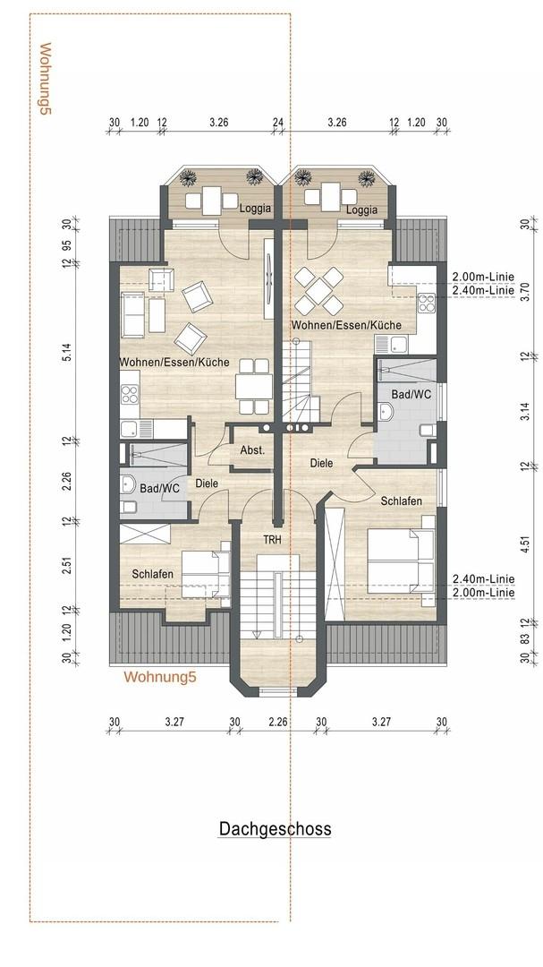 Grundriss Wohnung 5