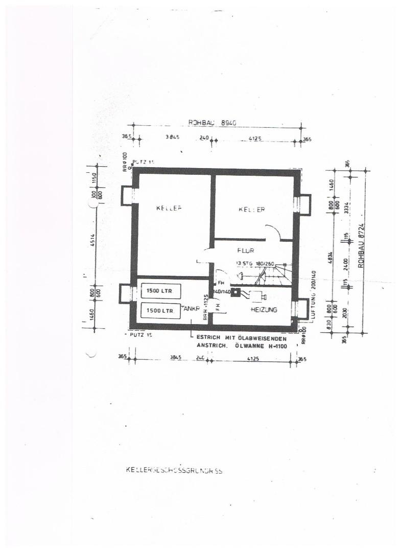 Grundriss Keller