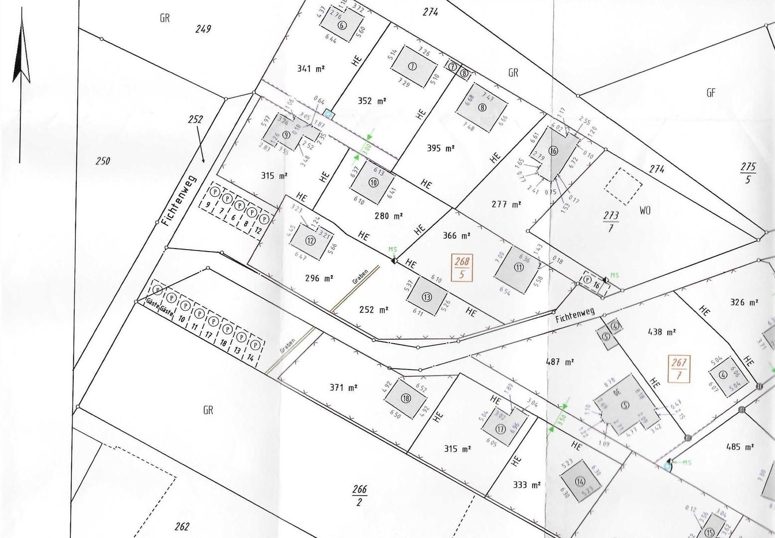 Grundstücksplan Nr.9, 315m²