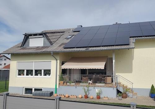 Seitenansicht PV Anlage