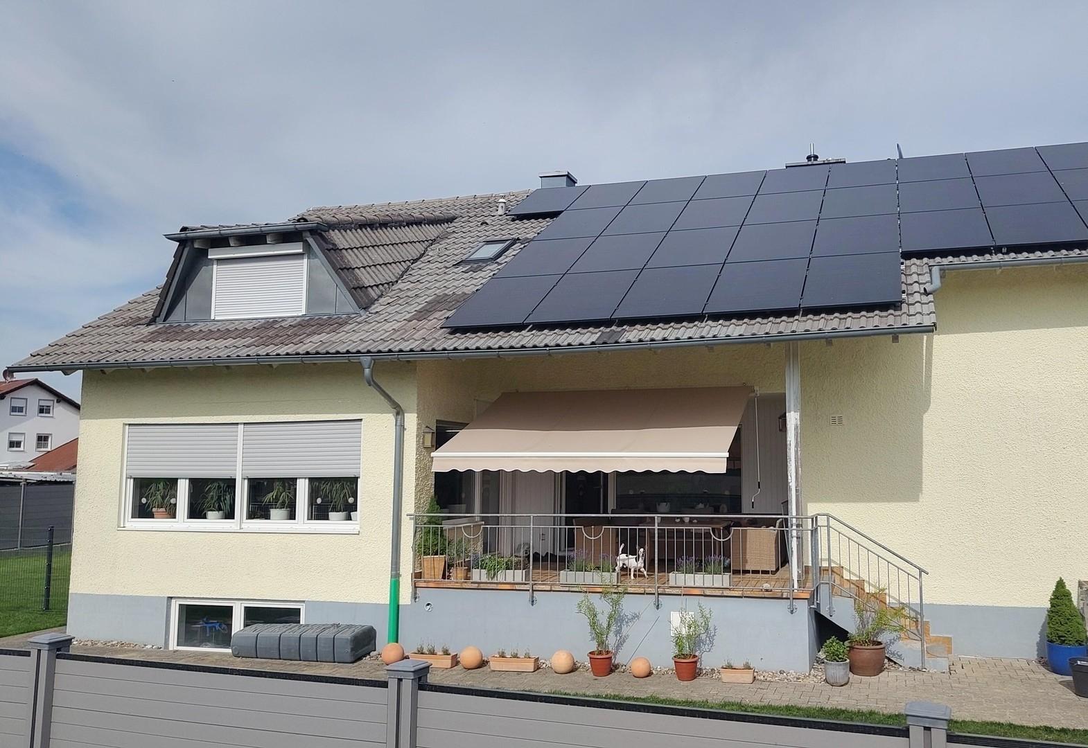 Seitenansicht PV Anlage