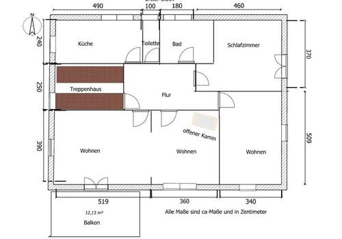 Grundriss der Wohnung