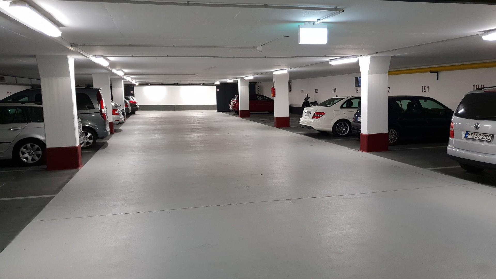 Modernisierte Tiefgarage
