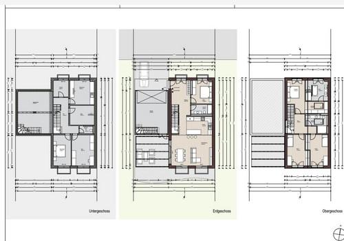 Grundrisse UG, EG und OG