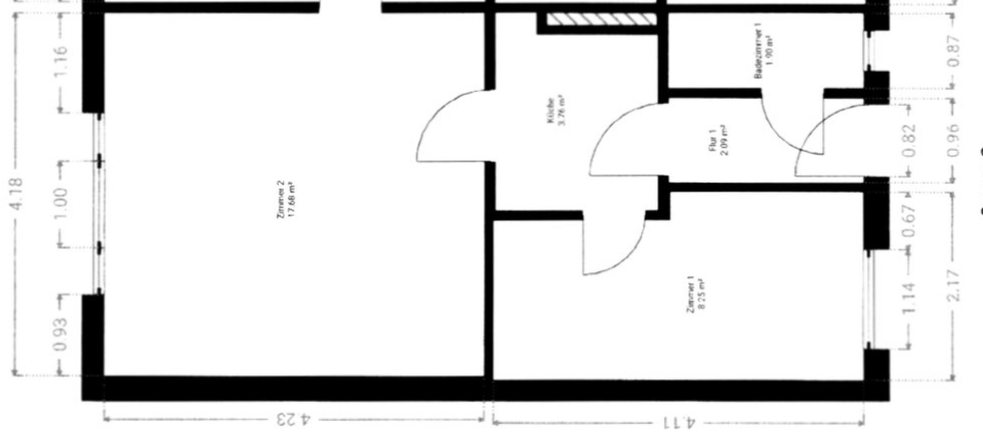 Grundriss (2 Zimmerwohnung)