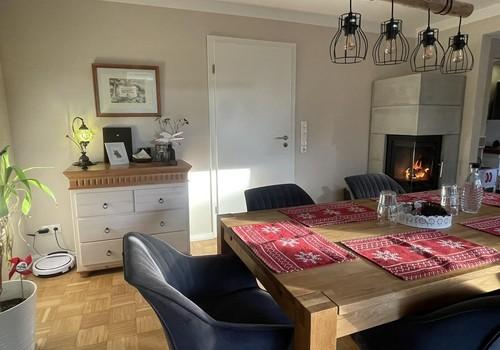 Esszimmer mit Kamin 