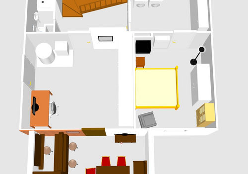 3D‑Grundriss KG (möbliert)