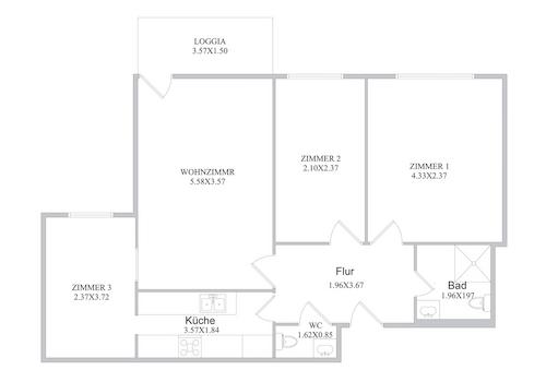 Grundriss Wohnung