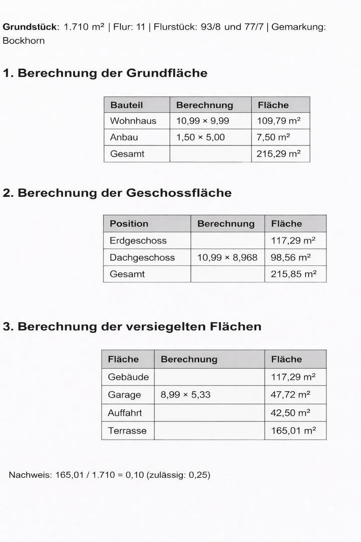 Wohnflächenberechnung