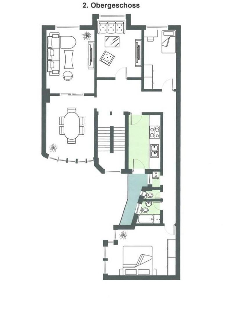 Plan der Jugendstil-Etage