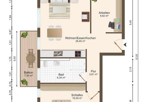 Grundriss Wohnung