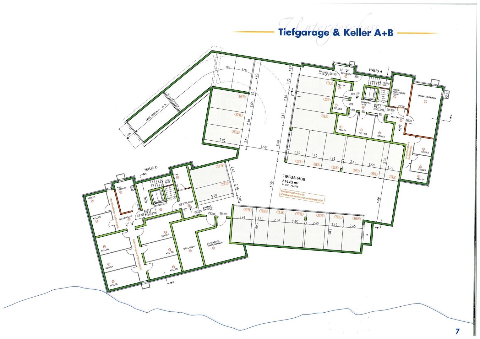 Tiefgarage und Keller