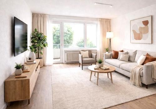 Helles Wohnzimmer (Visualisierung durch KI)