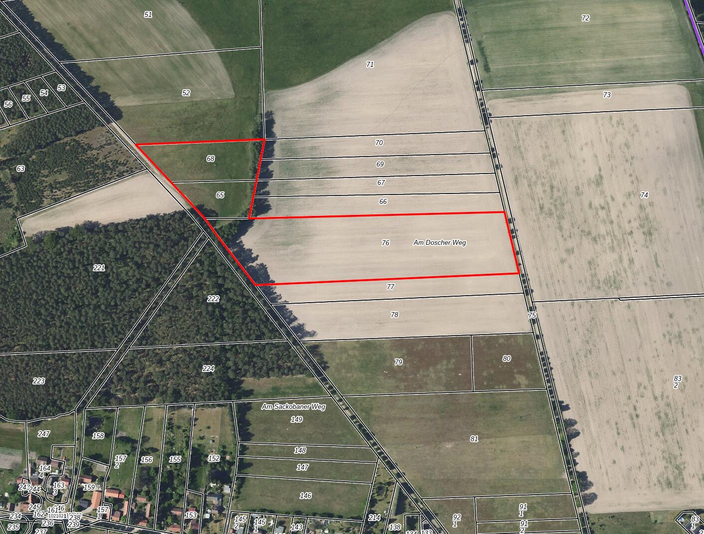 Flurstück 65, 86, 76; Flur 1; Gemarkung Caminchen