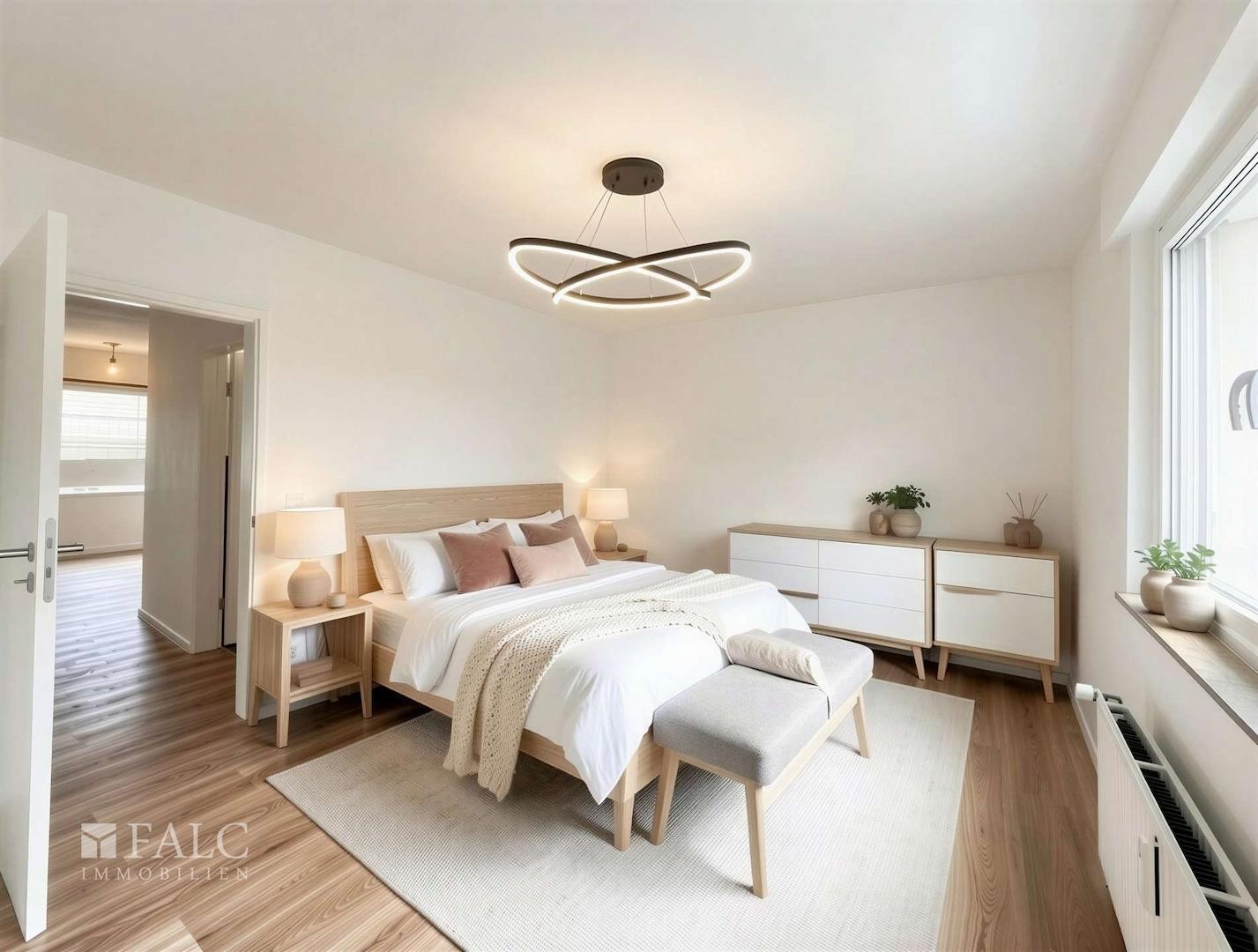 Schlafzimmer (digitales Staging)