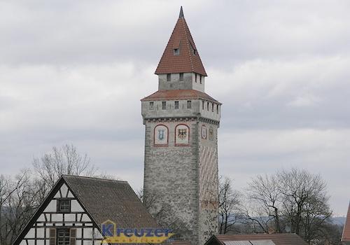 Blick zum gemalten Turm
