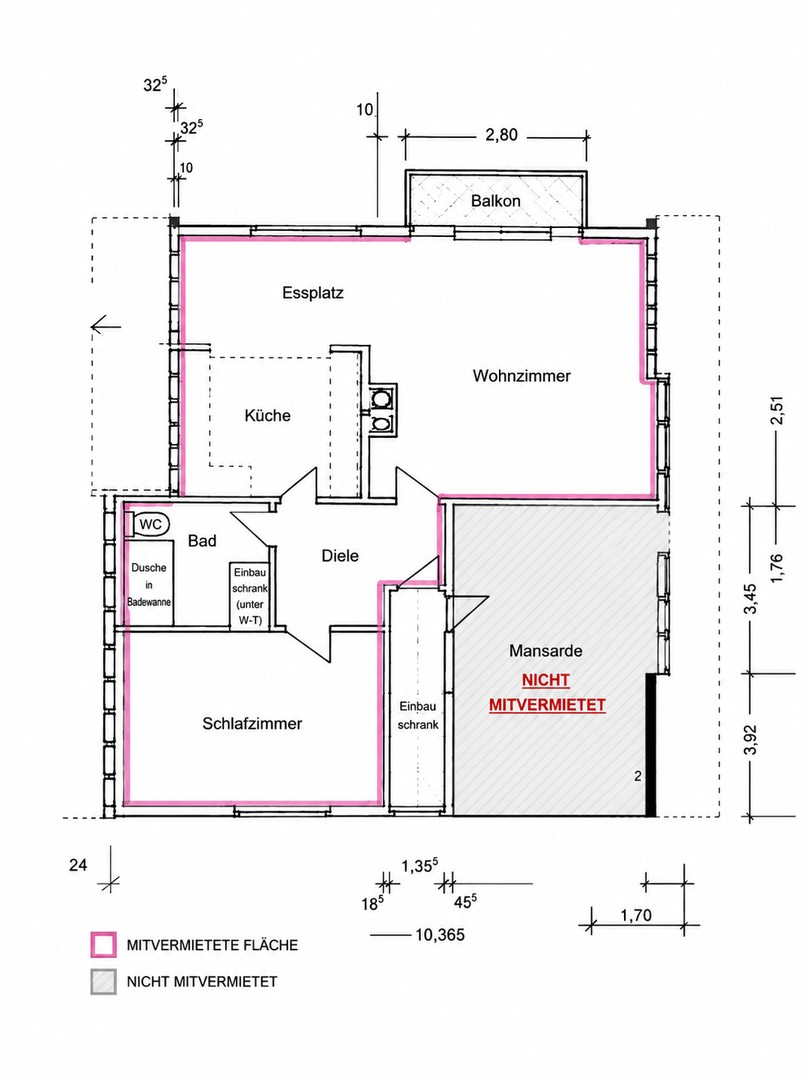 Grundriss 1. OG (Dachgeschoss)