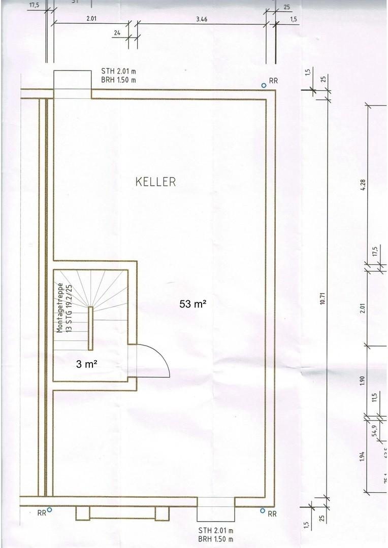 Grundriss Keller