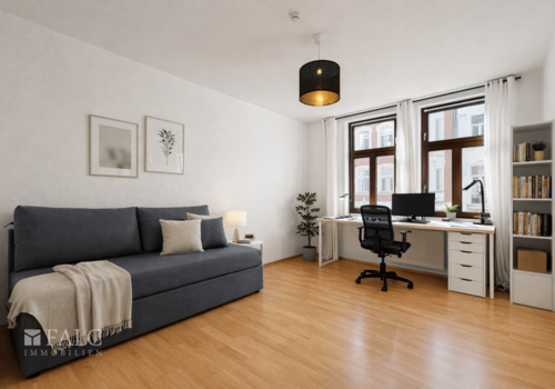 Büro/Gästezimmer virtuell eingerichtet