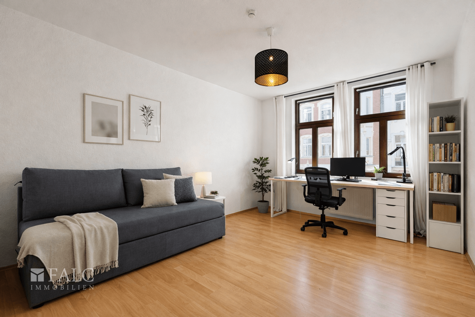 Büro/Gästezimmer virtuell eingerichtet