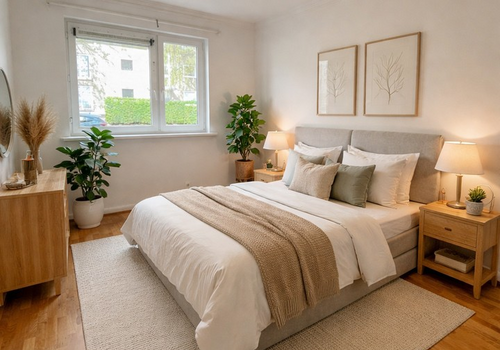 Schlafzimmer (Bsp.-Möblierung)