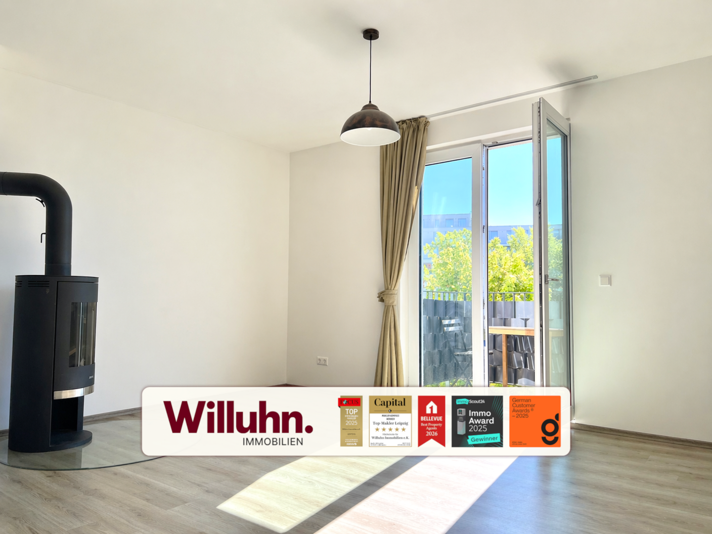 Wohnzimmer - unmöbliert digital bearbeitet