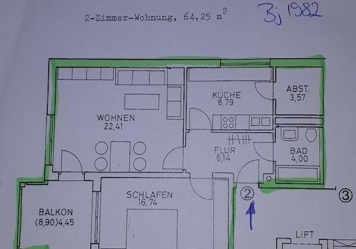 Grundriss der Wohnung