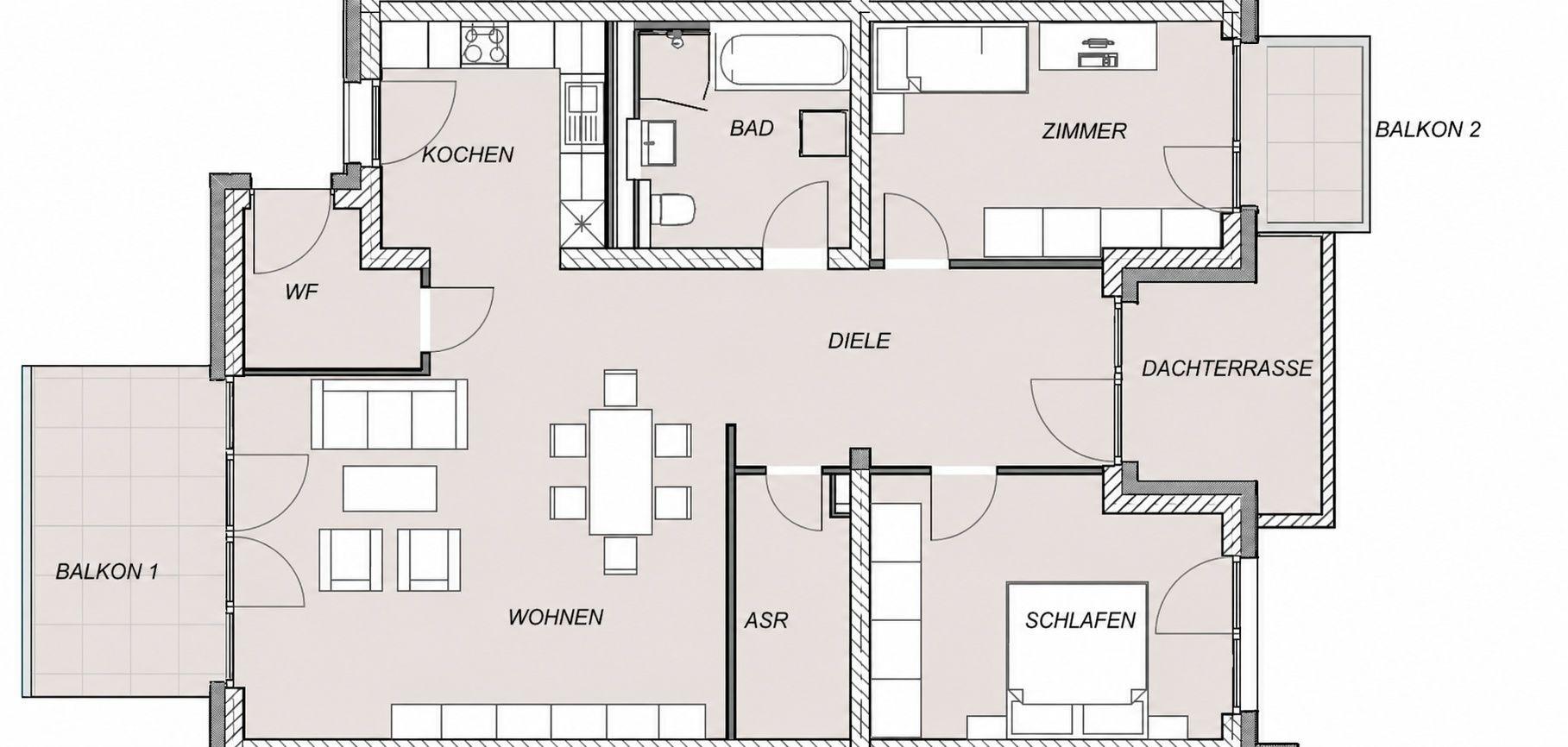 Grundriss WE54 (ohne Maße)