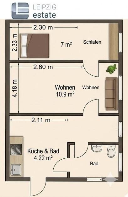 Grundrissskizze Zwischengeschoss