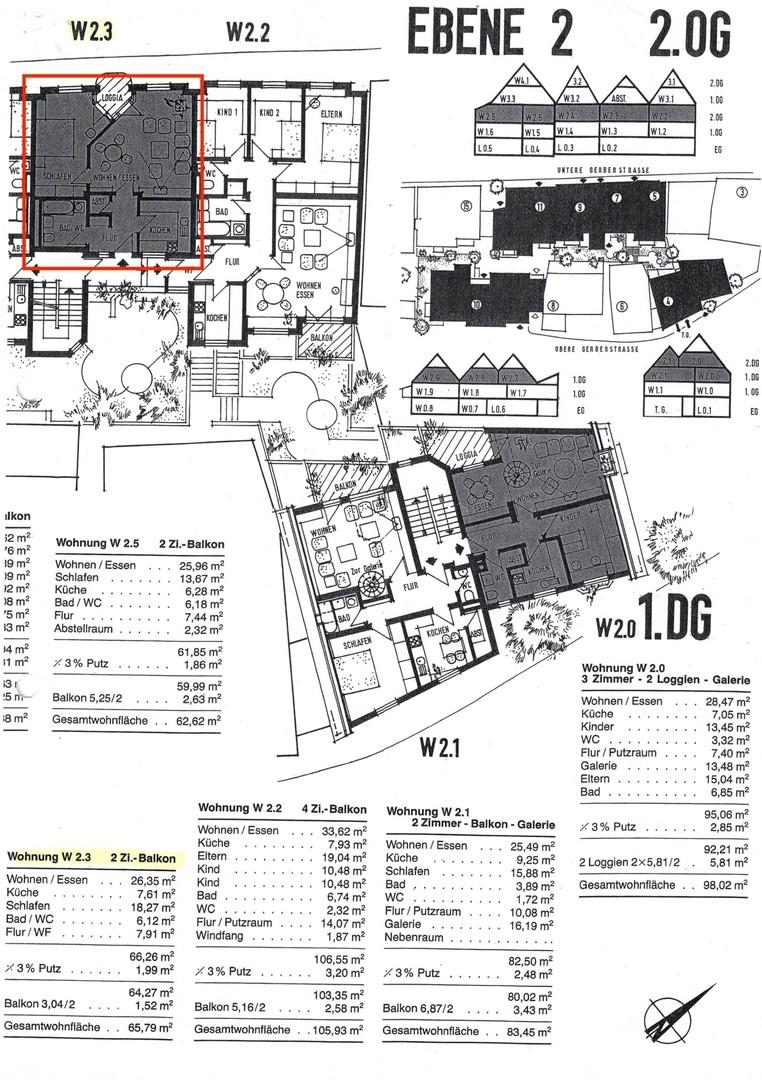 Grundriss und Auftreilung