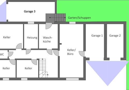 Grundriss Keller/Garage