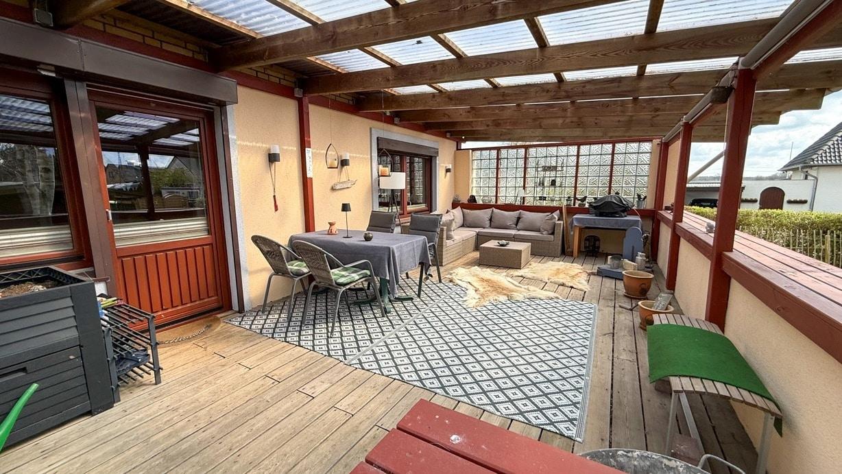 Überdachte Terrasse