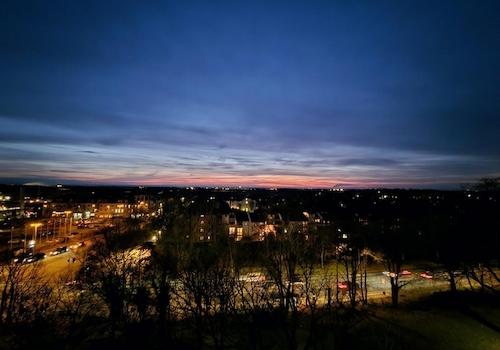 Fernsicht nach Sonnenuntergang
