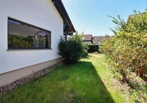 seitliche Gartenansicht